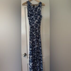 MICHAEL Michael Kors Blue and White Maxi Dress